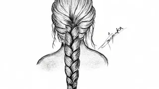 Grace, braided in graphite. #sketch #yt #ytstudio #tutorial 