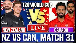 New Zealand vs Canada, 31st Match- Live Cricket