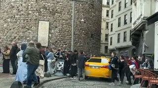Driving to Galata Tower (Türkiye) #galatatower #istanbul #türkiye #turkey