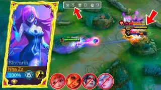 NOVARIA A MONSTER MIDLANER! NOVARIA NEW BEST BUILD & EMBLEM 2025 | MOBILE LEGENDS