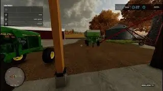 Grandpas farm planting rye before the rain