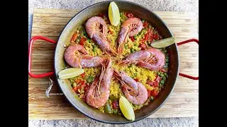 PAELLA de ARROZ con GAMBAS 🦐 MUY FACIL 😋 - GUILLE RODRIGUEZ