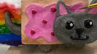 I made a REALISTIC NYAN CAT out of clay #clay