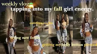 WEEKLY VLOG | getting my belly button pierced, trying new foods + exploring nyc