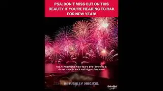 Don't miss the New Year's Eve fireworks & drone show on Al Marjan Island in Ras Al Khaimah! #shorts