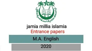 JMI | M.A. English  Entrance question paper 2020 part B