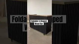 Foldable Bar: 6&rsquo;L U-Shaped Mobile Collapsible Wooden Bar. #bar #mobilebar #woodwork