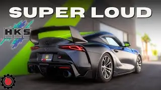 HKS Hi-POWER CATBACK + DOWNPIPE ON THIS SUPRA!!