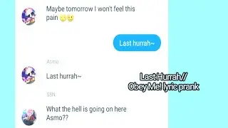 Last Hurrah Lyric Prank | Obey Me! Lyric Prank