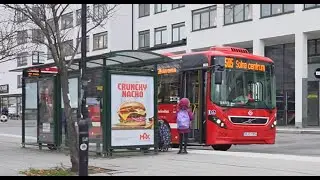 Sweden, Stockholm, bus 513 ride from / to Solna Centrum