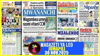 MAGAZETI YA LEO,30/11/25,WAGOMBEA UMEYA RASMI VITANI CCM,SIMBA SC,SINGIDA VITANI LEO