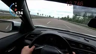 Honda Civic 1.5 Turbo Sport Plus 100-200 km/h on German Autobahn