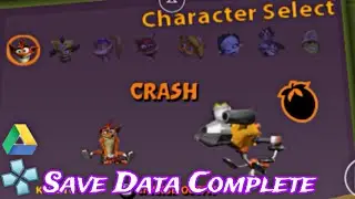 All Character Crash Tag Team Racing + Save Data Complete Ppsspp Emulator Android io Pc