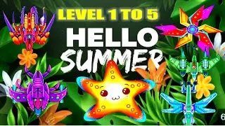 Alien Shooter Hello Summer Event 2024 Level 1 To 5 New Boss Starfish | World Bosses