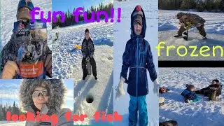 Ice Fishing 🎣😋👌 Family bonding 💖❤wonderful day out.