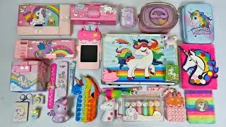 Latest UNICORN Stationery Collection🩷Coloring kit, Geometry, Popit Pouch, Hilighters, PencilBox, Pen