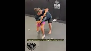 HMA Krav Maga Technique of the Week Bear Hug from Behind (with a Pick Up) #martialarts #kravmaga