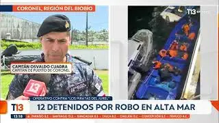 12 detenidos por robo en altamar: operativo contra banda 