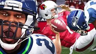Madden 15 Career Mode Gameplay S4 - QB Fakes Injury to Avoid Facing Legion of BOOM! Backup Terrified