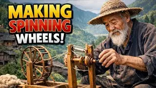 Traditional Spinning Wheel Made by Hand | Old Chinese Skills