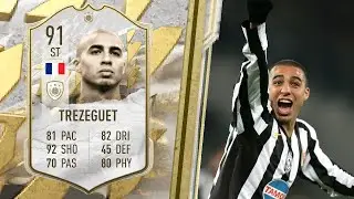 TARGET MAN! 🎯 91 PRIME ICON DAVID TREZEGUET PLAYER REVIEW! (91 ICON TREZEGUET) - FIFA 22