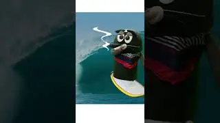 Trashing the Waves #marionette #puppet #puppets #surfing