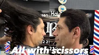 How to do the haircut with a scissor tutorial #tutorial #learning #hairsalon #hairlosstreatment