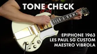 TONE CHECK: Epiphone 1963 Les Paul SG Custom Maestro Vibrola Demo | Cream City Music