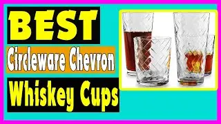 Circleware Chevron Huge 12 Piece Glassware Set of Highball Tumbler Drinking Glasses and Whiskey Cups