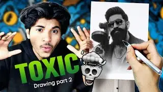 🔥TOXIC MOVIE YASH DRAWING | | TOXIC DRAWING 