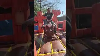Michael Reynoso on mechanical bull  @ Carlos' bday party