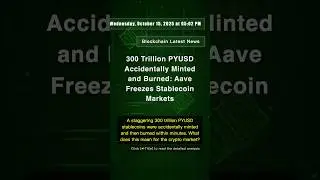 🧐👉 300 Trillion PYUSD Accidentally Minted and Burned: Aave Freezes Stablecoin ... #QixNewsCrypto