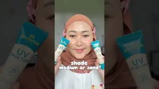 Swatches amaterasun UV skintint shade medium & sand