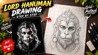 How To Draw Hanuman Ji,  Hanuman Ji Drawing,  Outline Tutorial 😍