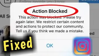 Fix Instagram Follow Error Action Block Problem Solved 2023