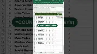 how to create attendance sheet in Excel #youtubeshorts #excel