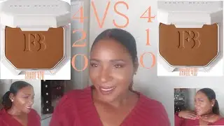NEW FENTY BEAUTY SOFT MATTE POWDER FOUNDATION 420 vs 410/ COMPLEXION SUNDAY