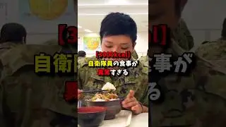 【3000kcal】自衛隊員の食事が異常すぎる #short #自衛隊 #ミリタリー #99