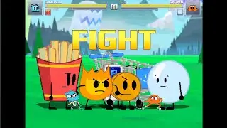 Gumball/Fries/Firey/PMP vs. Darwin/Bubble/Coiny/Shopping Cart (TAWOG x BFDI) | M.U.G.E.N