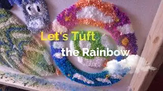 Rainbow tufting frame speedrun #shorts #crafts