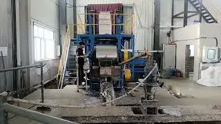 lead refining furnace for lead cathode plate casting machine in smelter is working well
