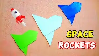 Space Rockets 🚀🚀 Origami Paper Craft / How to make easy origami paper craft  