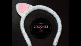 Orejas  en crochet para la diadema Parte 2