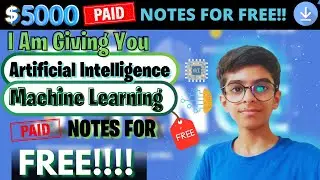 I am Giving You Machine learning Paid Notes For Free!! | Free Machine Learning Course