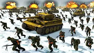 I sent 10,000 German Army in a DEATH CHARGE vs MOSCOW CITY Defenses... - Gates of Hell: Last Stand