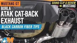2018-2020 Mustang GT Borla ATAK Cat-Back Exhaust w/ Black Carbon Fiber Tips Sound Clip & Review