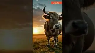 🐄✨ This Is Not a Normal Cow!A giant horned cow appears in an open field 😲Real or unreal? You decide