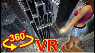 VR 360&deg;  | Fear of Heights in Matrix City _04 | Falling | Oculus |4K | 高所恐怖症?