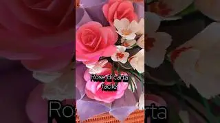 Rosa di carta. #diy #diyideas #flowers  #makepaperflowers