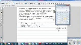 Sum to infinity of a geometric sequence